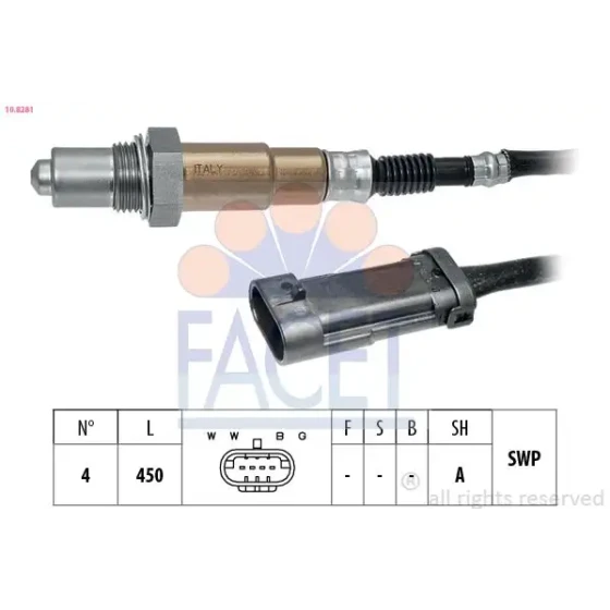 Facet Oksijen Sensörü – 10.8281 / OEM 8200437489 ürün görseli