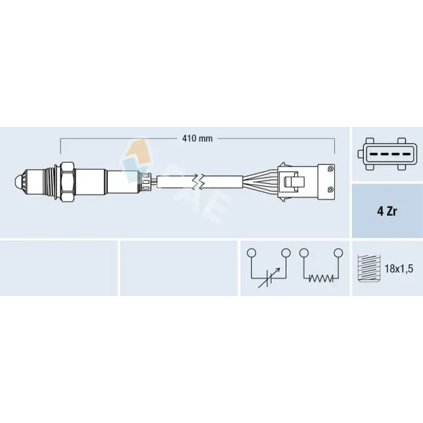 FAE Oksijen Sensörü – 77432 / OEM 1618RO