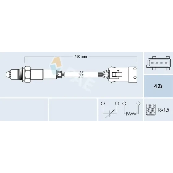 FAE Oksijen Sensörü – 77433 / OEM 1618V3 ürün görseli