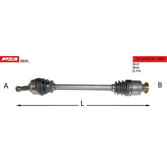 MGA Ön Aks (Sağ) – 70210 / OEM 7701352774 ürün görseli