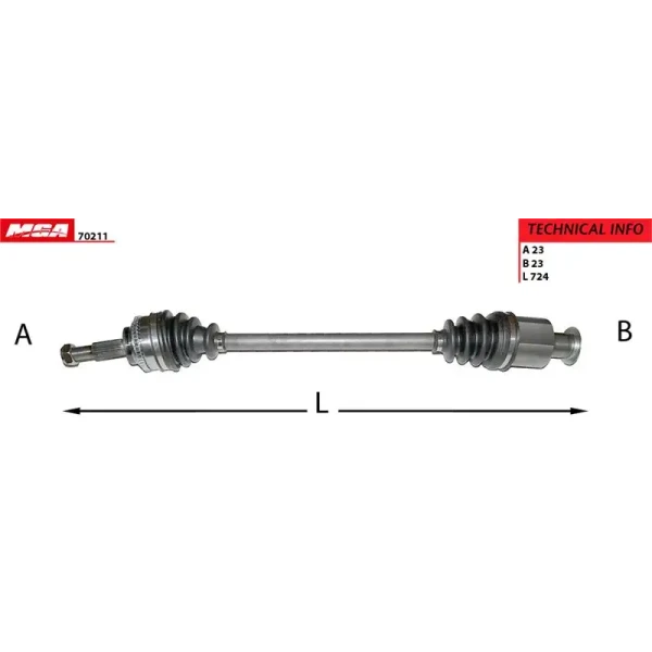 MGA Ön Aks (Sağ) – 70211 / OEM 8200626032