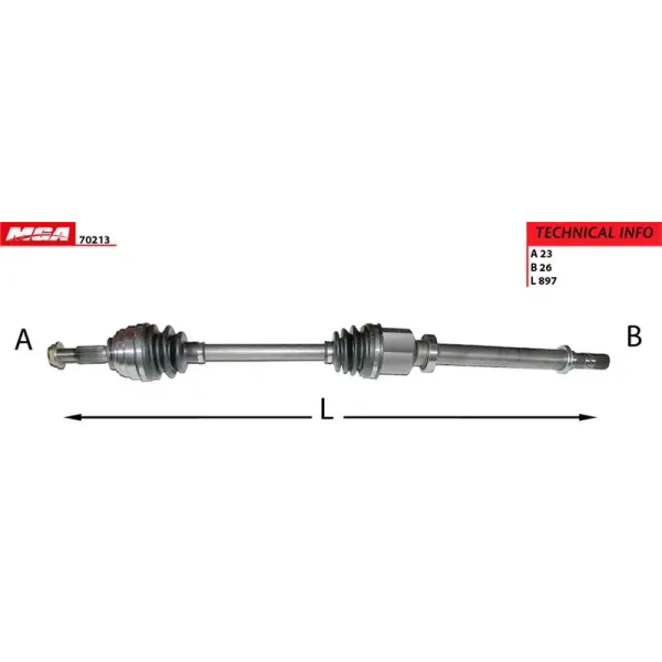 MGA Ön Aks (Sağ) – 70213 / OEM 8200618111