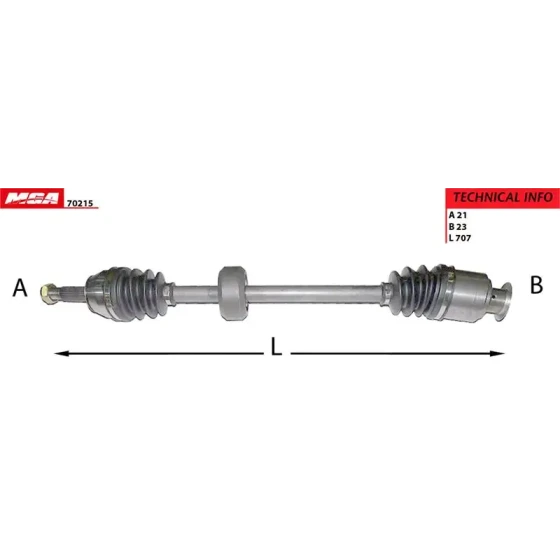 MGA Ön Aks (Sağ) – 70215 / OEM 7701351697 ürün görseli