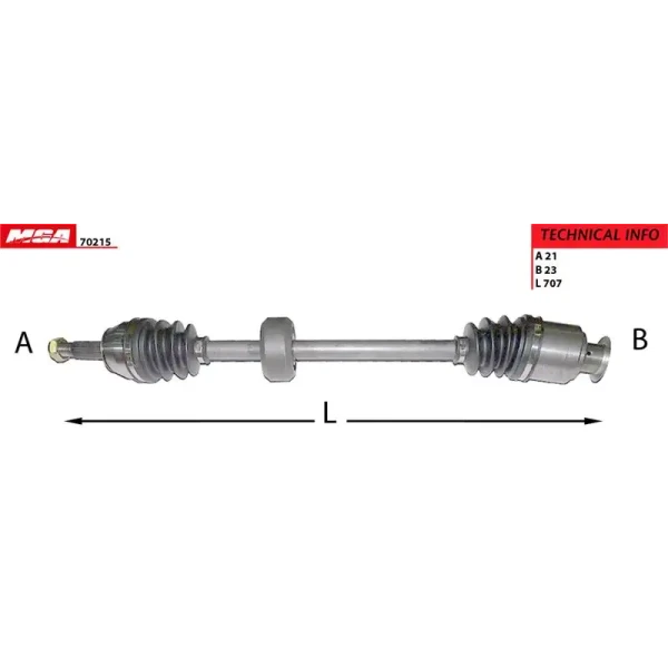 MGA Ön Aks (Sağ) – 70215 / OEM 7701351697