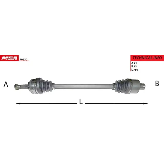 MGA Ön Aks (Sağ) – 70230 / OEM 7701352473 ürün görseli