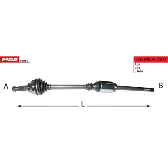 MGA Ön Aks (Sağ) – 70241 / OEM 8200169291 ürün görseli