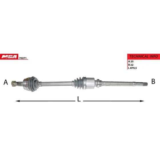 MGA Ön Aks (Sağ) – 70271 / OEM 3273Q1 ürün görseli