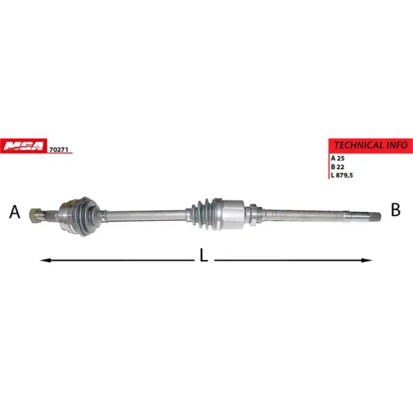 MGA Ön Aks (Sağ) – 70271 / OEM 3273Q1