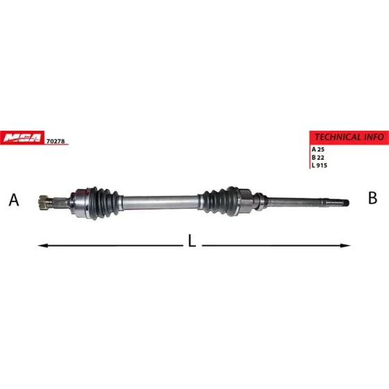 MGA Ön Aks (Sağ) – 70278 / OEM 3273AH ürün görseli