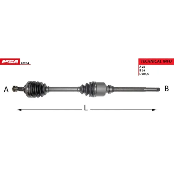 MGA Ön Aks (Sağ) – 70284 / OEM 32736T ürün görseli