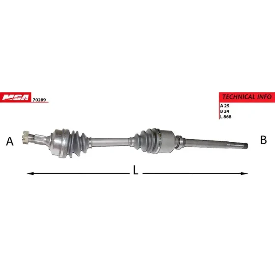MGA Ön Aks (Sağ) – 70289 / OEM 3273K7 ürün görseli