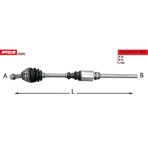 MGA Ön Aks (Sağ) – 70294 / OEM 32730X
