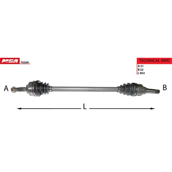 MGA Ön Aks (Sağ) – 70309 / OEM 3273ES ürün görseli