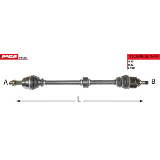 MGA Ön Aks (Sağ) – 70339 / OEM 704087I374793 ürün görseli