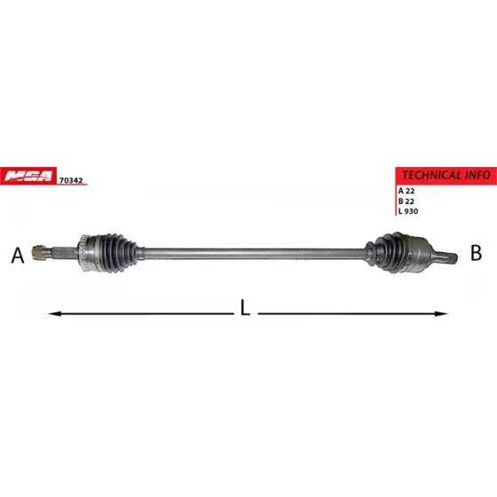 MGA Ön Aks (Sağ) – 70342 / OEM 374468 ürün görseli