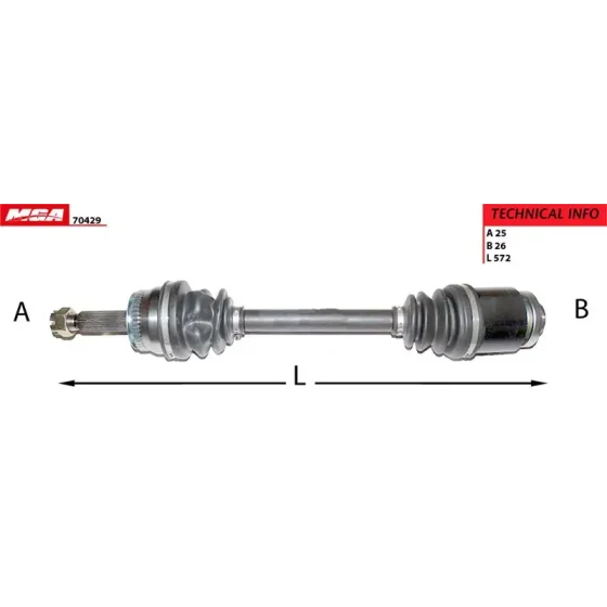 MGA Ön Aks (Sağ) – 70429 / OEM 4950125955 ürün görseli