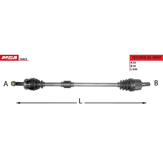 MGA Ön Aks (Sağ) – 70453 / OEM 495001J250 ürün görseli