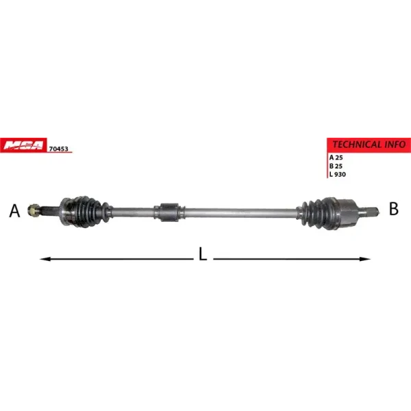MGA Ön Aks (Sağ) – 70453 / OEM 495001J250