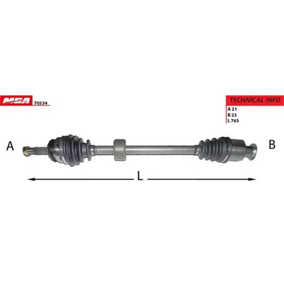 MGA Ön Aks (Sağ) – 70534 / OEM 8201045819 ürün görseli