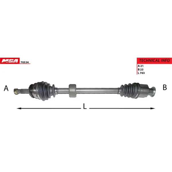 MGA Ön Aks (Sağ) – 70534 / OEM 8201045819