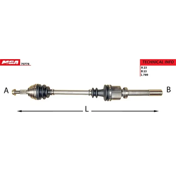 MGA Ön Aks (Sağ) – 70778 / OEM 8200613828 ürün görseli