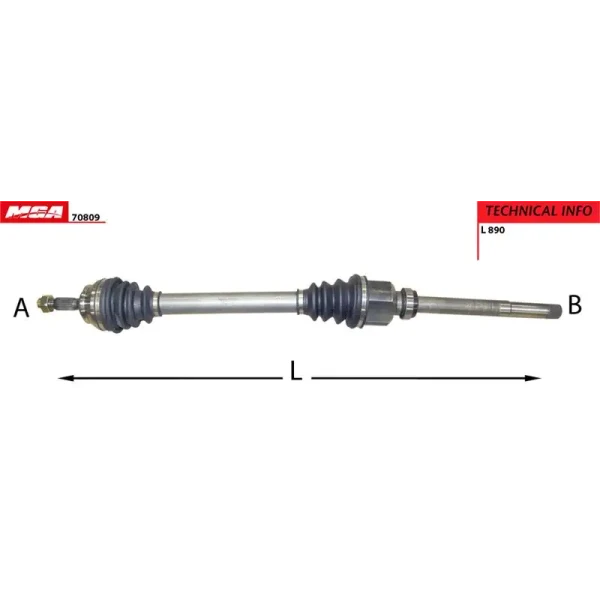 MGA Ön Aks (Sağ) – 70809 / OEM 9671573280