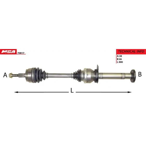 MGA Ön Aks (Sağ) – 70817 / OEM 7E0407272AC ürün görseli