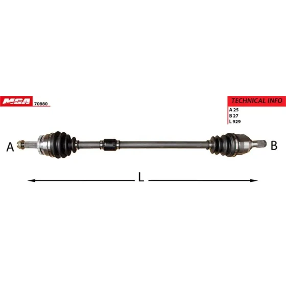 MGA Ön Aks (Sağ) – 70880 / OEM 495011R300 ürün görseli
