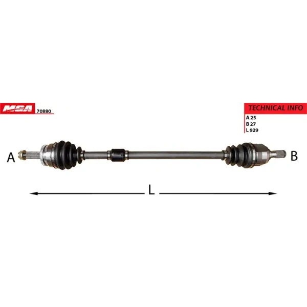 MGA Ön Aks (Sağ) – 70880 / OEM 495011R300