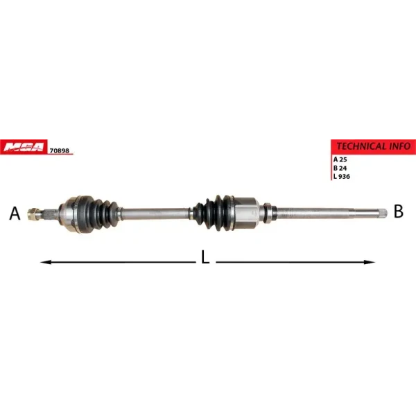 MGA Ön Aks (Sağ) – 70898 / OEM 32738G