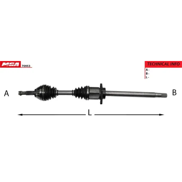 MGA Ön Aks (Sağ) – 70953 / OEM 391003113R