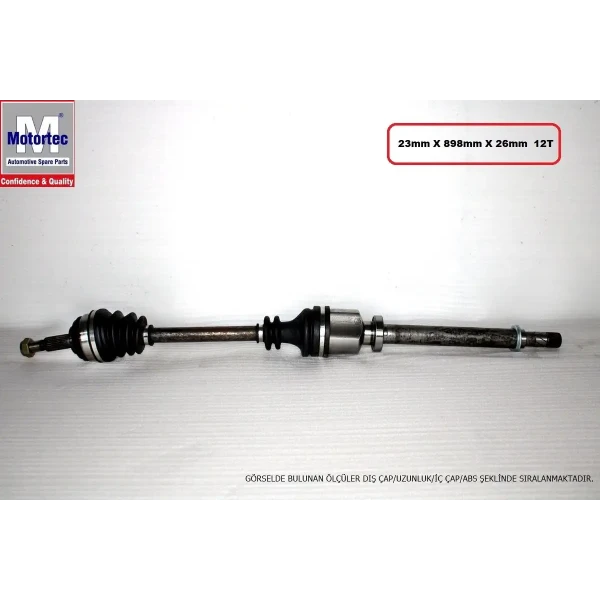 Motortec Ön Aks (Sağ) – RNT0455 / OEM 8200511220