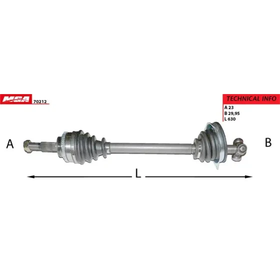 MGA Ön Aks (Sol) – 70212 / OEM 8200622834 ürün görseli