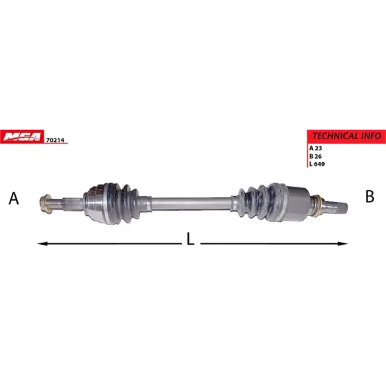 MGA Ön Aks (Sol) – 70214 / OEM 8200618501 ürün görseli