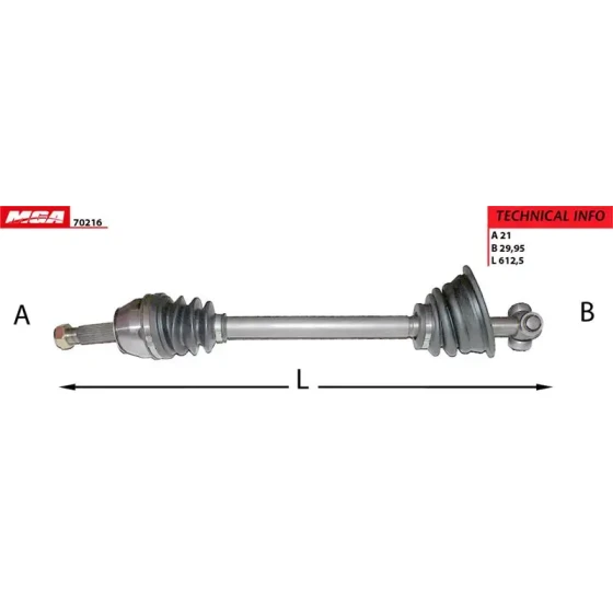 MGA Ön Aks (Sol) – 70216 / OEM 7701349915 ürün görseli
