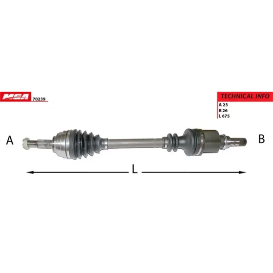 MGA Ön Aks (Sol) – 70239 / OEM 8200432514 ürün görseli