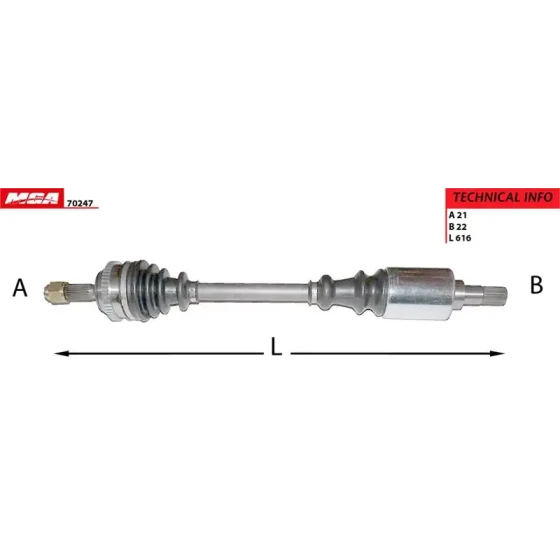 MGA Ön Aks (Sol) – 70247 / OEM 32728Q ürün görseli