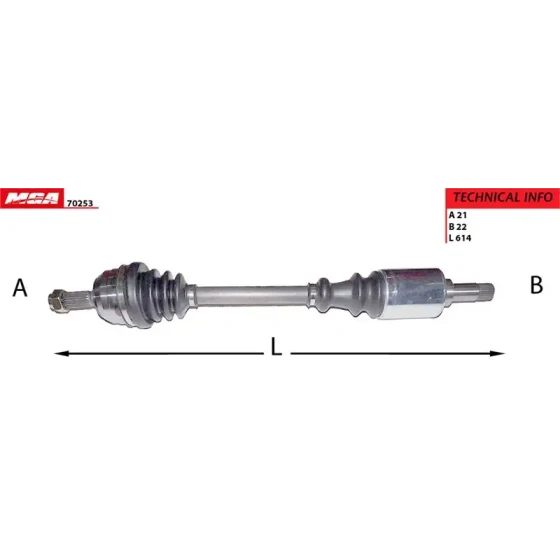MGA Ön Aks (Sol) – 70253 / OEM 3272W8 ürün görseli
