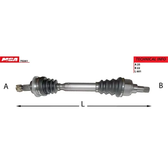 MGA Ön Aks (Sol) – 70261 / OEM 3272AE ürün görseli