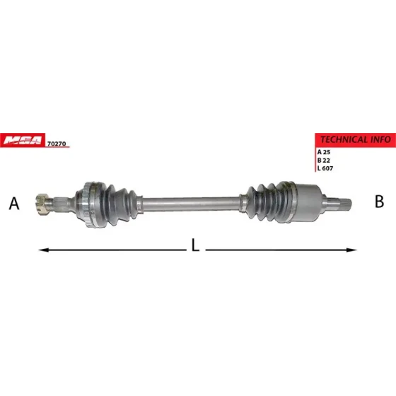 MGA Ön Aks (Sol) – 70270 / OEM 32723G ürün görseli