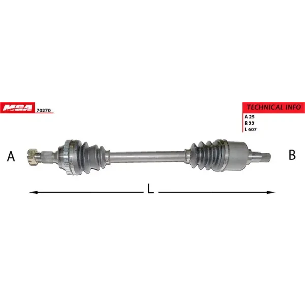 MGA Ön Aks (Sol) – 70270 / OEM 32723G