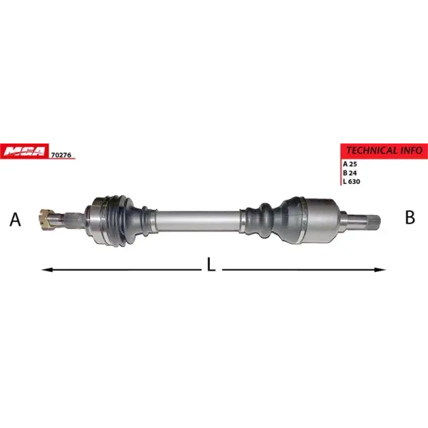 MGA Ön Aks (Sol) – 70276 / OEM 32728W