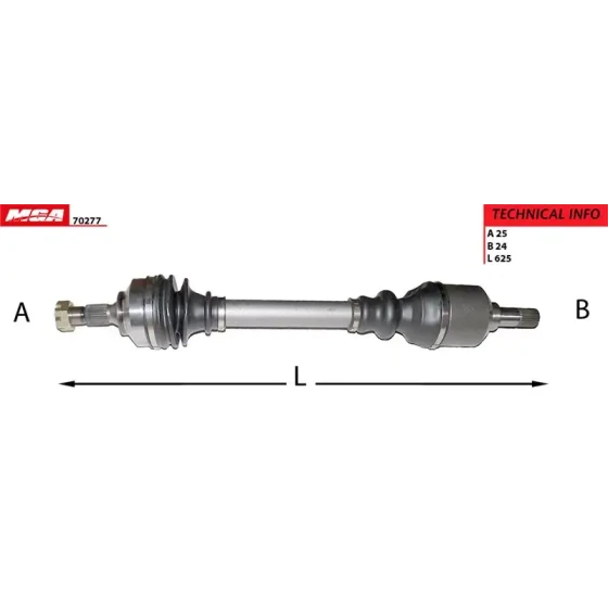 MGA Ön Aks (Sol) – 70277 / OEM 3272LW ürün görseli