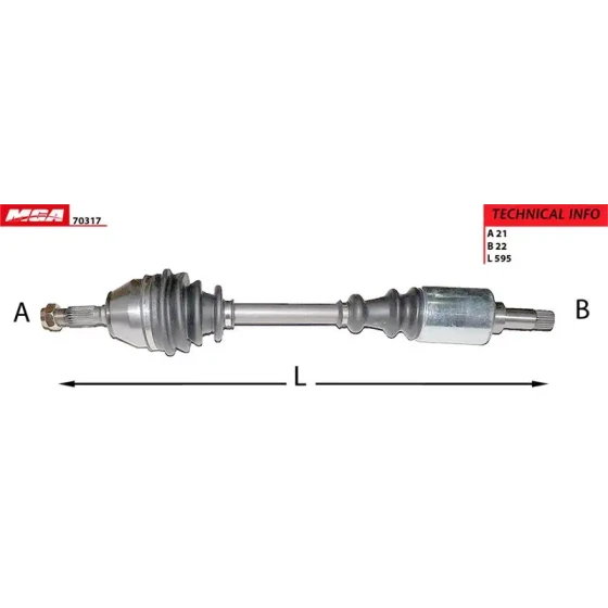 MGA Ön Aks (Sol) – 70317 / OEM 3272R7 ürün görseli