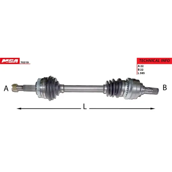 MGA Ön Aks (Sol) – 70319 / OEM 374229I374211 ürün görseli
