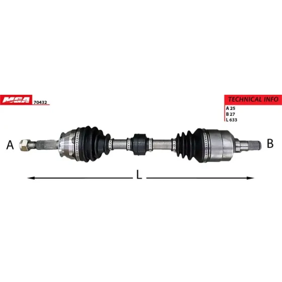 MGA Ön Aks (Sol) – 70432 / OEM 495001E610 ürün görseli