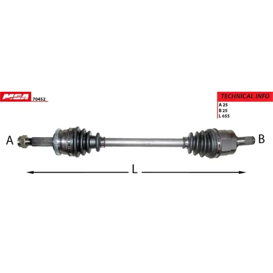 MGA Ön Aks (Sol) – 70452 / OEM 495001J200 ürün görseli