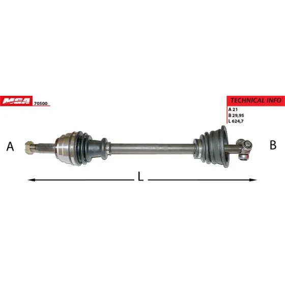 MGA Ön Aks (Sol) – 70500 / OEM 8200236107 ürün görseli