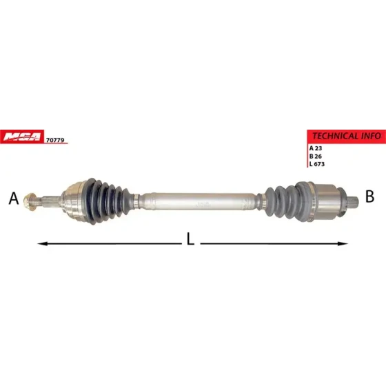 MGA Ön Aks (Sol) – 70779 / OEM 8200613829 ürün görseli