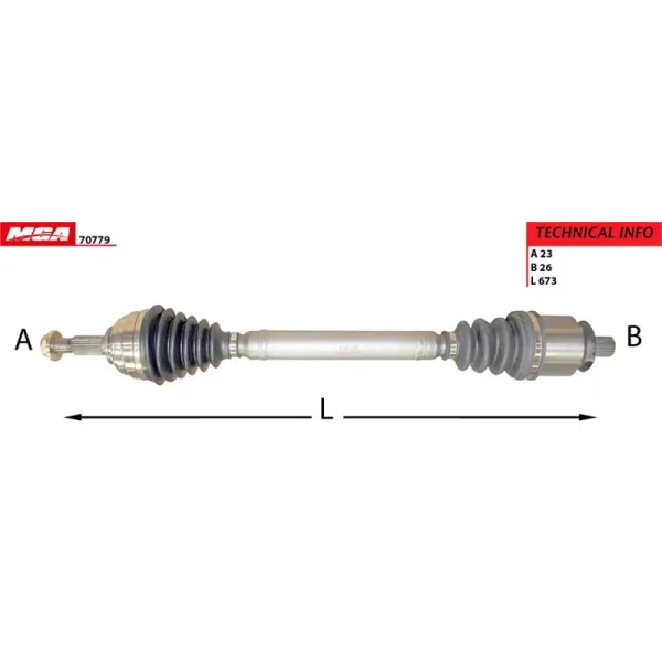 MGA Ön Aks (Sol) – 70779 / OEM 8200613829